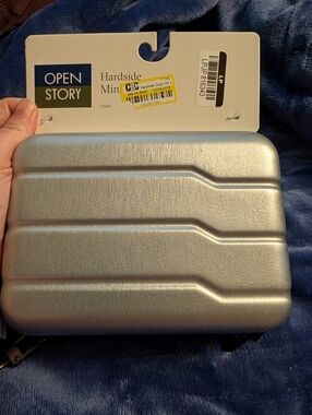 Open Story Silver Hardside Mini Jewelry Organizer Case